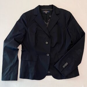 Brooks Brothers Classic Milano Fit Woman Black Cotton Blend Carer Blazer Size 8